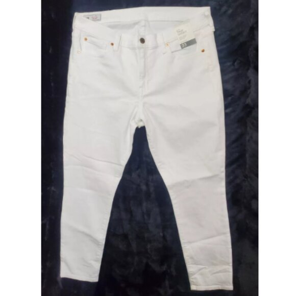 GAP Mid Rise True Skinny Optic White Stretch Jeans Size 33/16 #570471 MSRP $80 - Picture 9 of 10